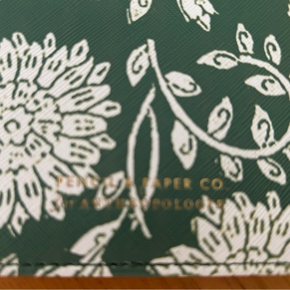 PENCIL & PAPER CO. for ANTHROPOLOGIE Howdy Passport Cover Green Ivory Orange - Picture 3 of 6